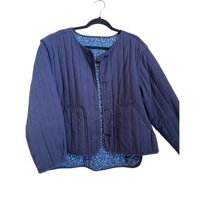 Apiece Apart Elodie Quilted Cotton Floral Reversible Jacket Size L